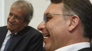 O Presidente Nacional do Partido Liberal, Valdemar Costa Neto, com o Senador e pré-candidato a Presidência da Republica pelo PL, Flávio Bolsonaro (PL/ RJ)