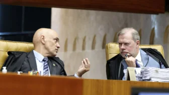 Os ministros Alexandre de Moraes e Dias Toffoli