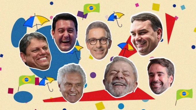 Tarcísio Gomes de Freitas, Ratinho Júnior, Romeu Zema, Ronaldo Caiado, Lula, Flávio Bolsonaro, Eduardo Leite