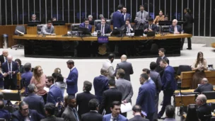 Presidente da Câmara dos Deputados, Hugo Motta no Plenário da Câmara