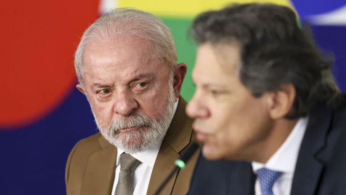 O Presidente da República, Luiz Inácio Lula da Silva, e o ministro da Fazenda, Fernando Haddad