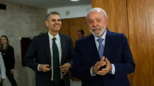 O ministro da Secom, Sidônio Palmeira e o presidente Lula