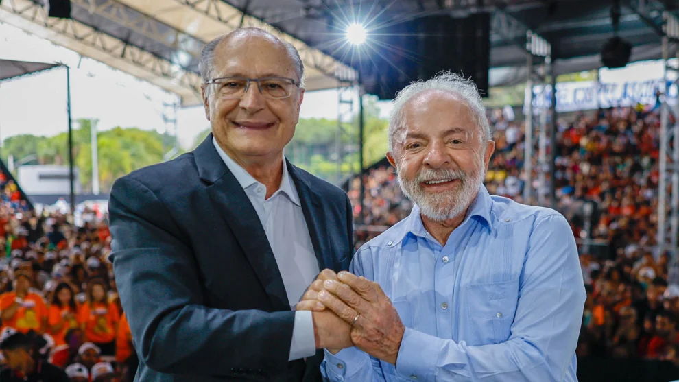 Presidente da República, Luiz Inácio Lula da Silva acompanhado do vice-presidente da República, Geraldo Alckmin