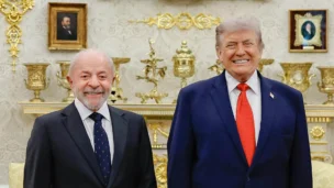 Presidente da República, Luiz Inácio Lula da Silva, durante Encontro com o Presidente dos Estados Unidos, Donald Trump.