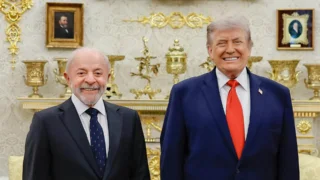 Presidente da República, Luiz Inácio Lula da Silva, durante Encontro com o Presidente dos Estados Unidos, Donald Trump.