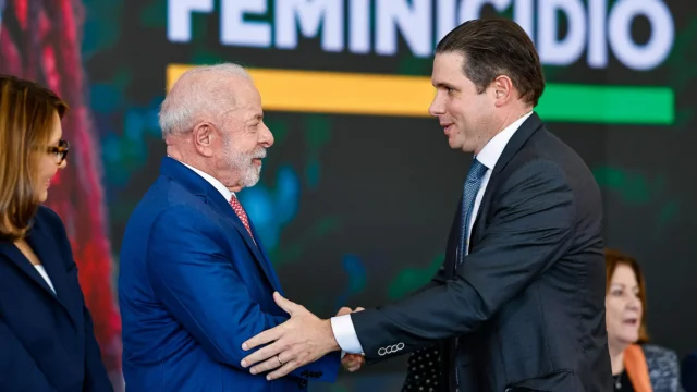 Presidente da República, Luiz Inácio Lula da Silva com o presidente da Câmara dos Deputados, Hugo Motta