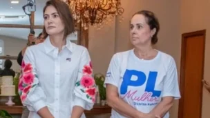 Michelle Bolsonaro e a empresária Maria Amélia | Foto: material cedido ao PlatôBR