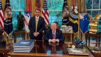 Flávio Bolsonaro e Donald Trump