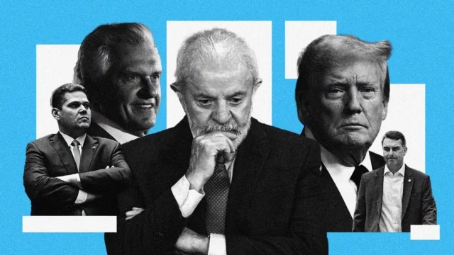 Davi Alcolumbre, Ronaldo Caiado, Lula, Donald Trump, Flávio Bolsonaro