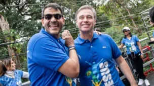 Ministro André Mendonça e o advogado-geral da União, Jorge Rodrigo Araújo Messias