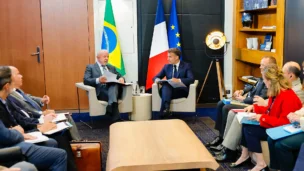 Presidente da República, Luiz Inácio Lula da Silva, durante Reunião bilateral com o Presidente da França, Emmanuel Macron