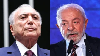 O ex-presidente da República, Michel Temer e o presidente da República, Luiz Inácio Lula da Silva