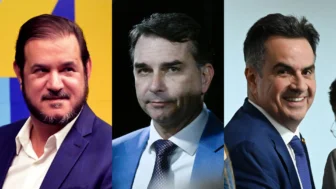 Antonio Rueda, senador Flávio Bolsonaro (PL-RJ), senador Ciro Nogueira (PP-PI)