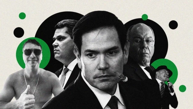 Flávio Bolsonaro, Davi Alcolumbre, Marco Rubio, Mauro Vieira, Lula