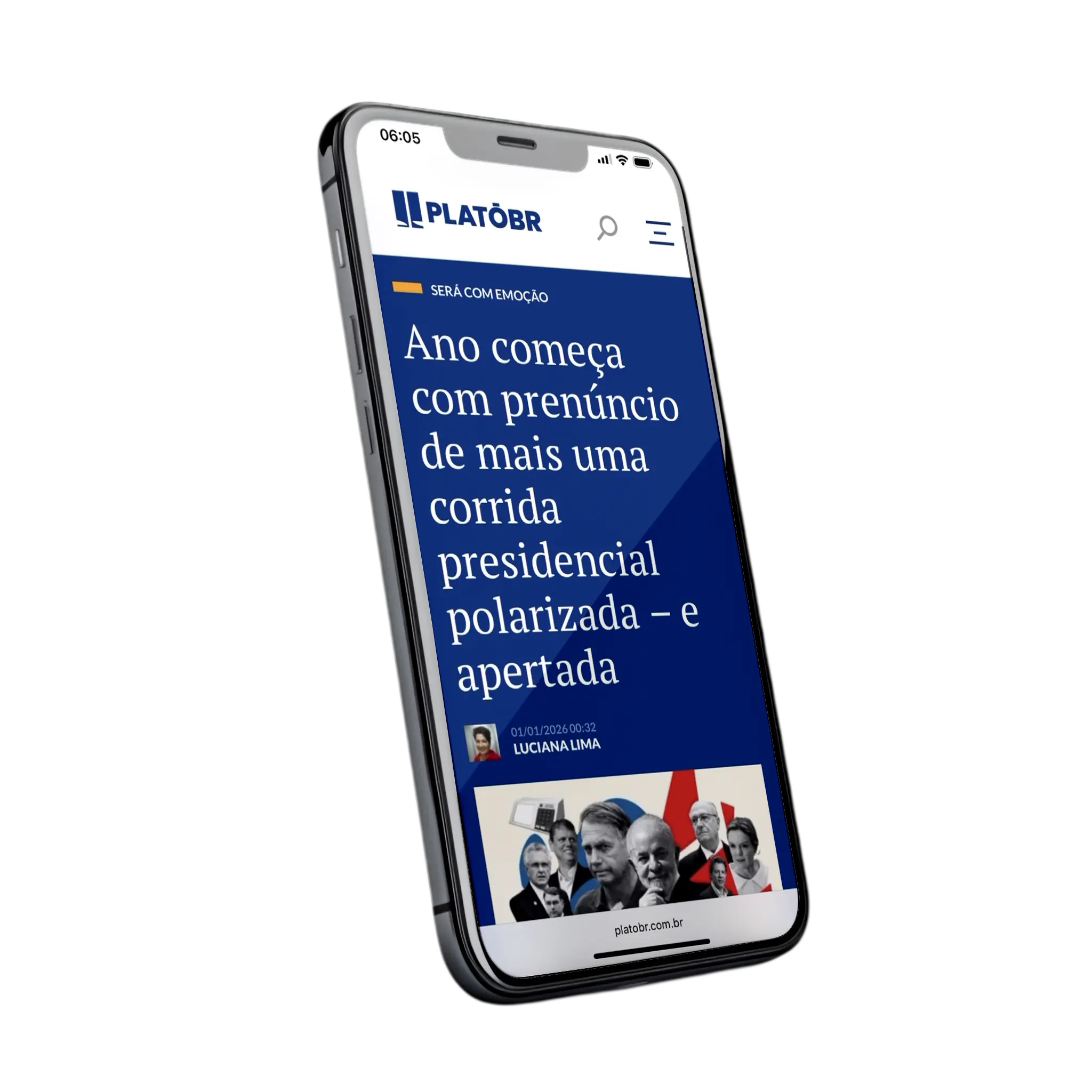 Newsletter do PlatôBR no celular