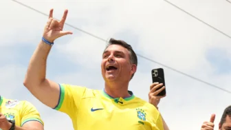 O senador Flávio Bolsonaro, candidato à presidência da República