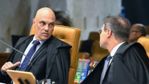 Ministros Alexandre de Moraes e André Mendonça