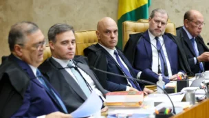 Ministro Flávio Dino, André Mendonça, Alexandre de Moraes, Dias Toffoli, Gilmar Mendes