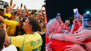 O senador Flávio Bolsonaro e o presidente da República, Luiz Inácio Lula da Silva