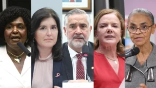 Dep. Benedita da Silva (PT - RJ), Simone Tebet, Dep. Paulo Pimenta (PT - RS), Gleisi Hoffmann, Dep. Marina Silva (REDE - SP)