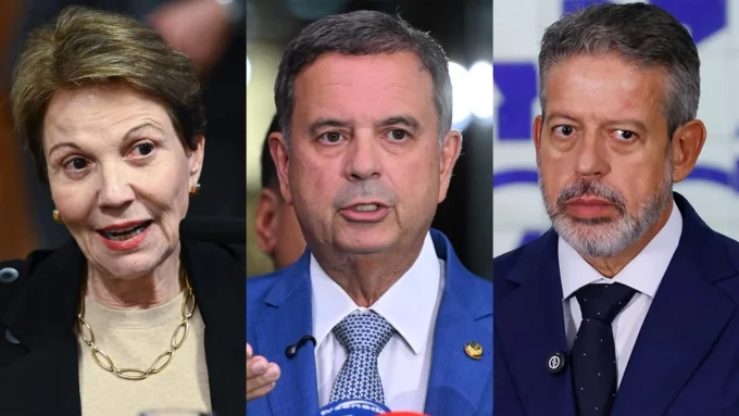 A senadora Tereza Cristina, senador Rogério Marinho, Dep. Arthur Lira