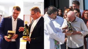 Senador Flávio Bolsonaro, presidente e candidato à reeleição, Luiz Inácio Lula da Silva