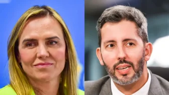 Pré-candidato ao GDF Leandro Grass e governadora Celina Leão