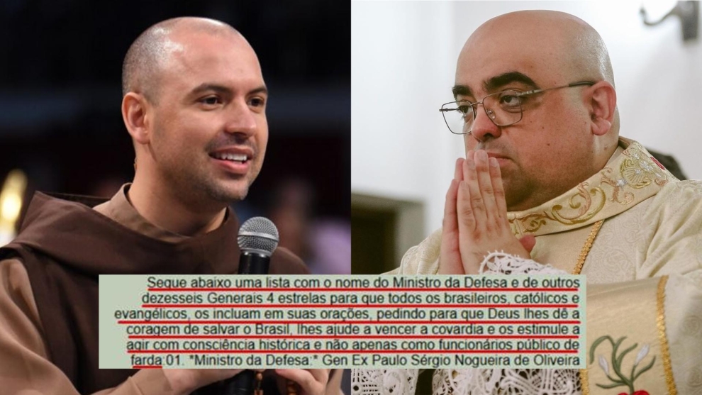 Frei Gilson e padre José Eduardo Oliveira e Silva