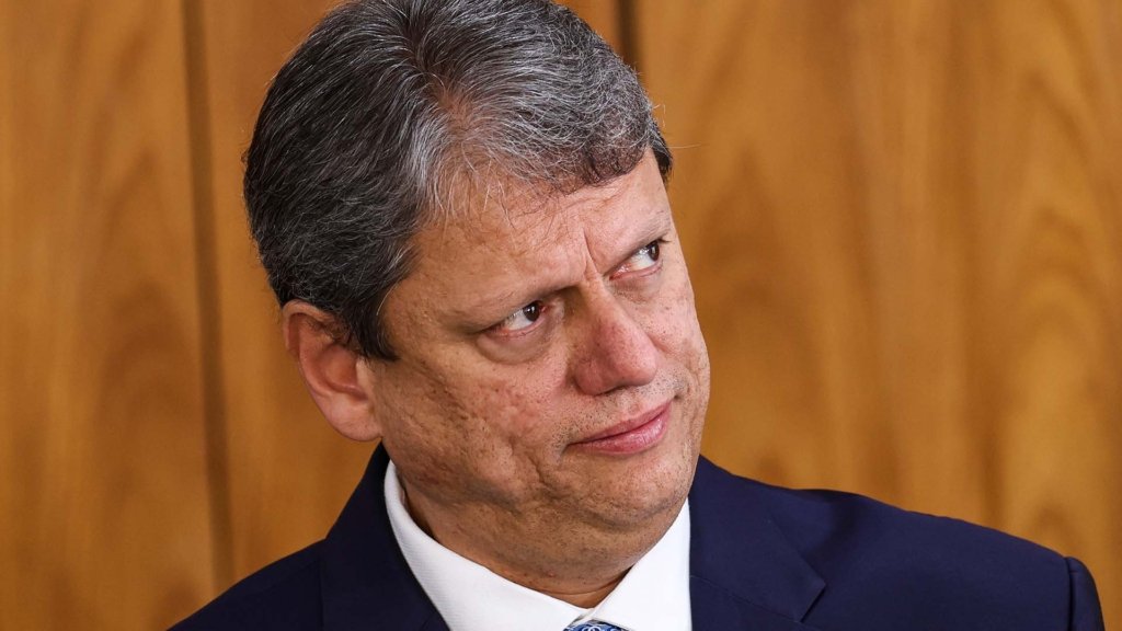 O governador de São Paulo, Tarcísio de Freitas