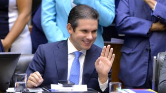 Presidente da Câmara dos Deputados, Hugo Motta.