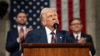 O presidente dos Estados Unidos da América, Donald Trump.