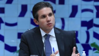 Presidente da Câmara dos Deputados, Hugo Motta.