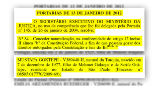 Portaria de naturalização