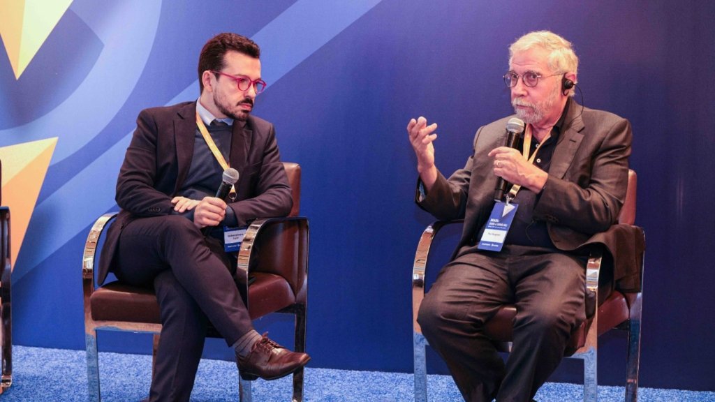 Paul Krugman, prêmio Nobel de Economia, fala no evento do PlatôBR e do Brazil Journal